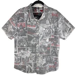 Star Wars Dark Side Reverse Print Camp Shirt RARE